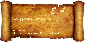 Solymosi Attila névjegykártya