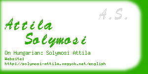 attila solymosi business card